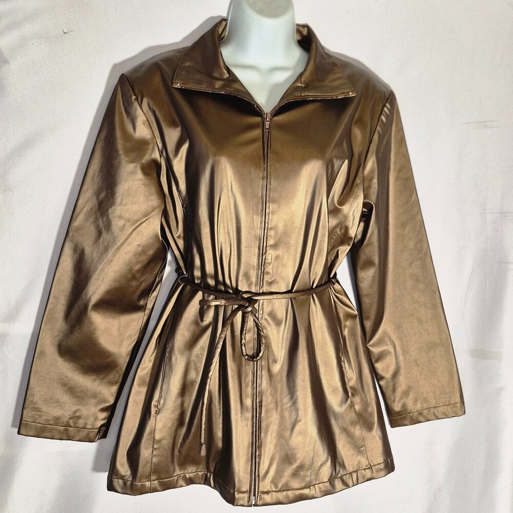 Basic Editions Stunning Gold Jacket, Lined, In Si… - image 1